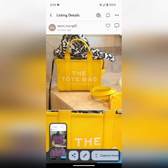 WARNING THESE ARE NOT MY LISTINGS MARC JACOBS TOTE BAG ***DO NOT BUY*** - Picture 9 of 12